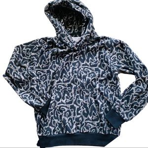 TNA Black and Gray Patterned Sweater